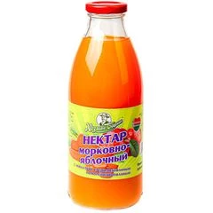 Нектар морковно-яблочный с мякотью Хозяин-барин Беларусь 750мл 