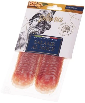 Колбаса Салями с орехами нарезка сыровяленая 70г-1}