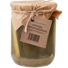 Огурцы маринованные Закусочные Кладовая радости 520г