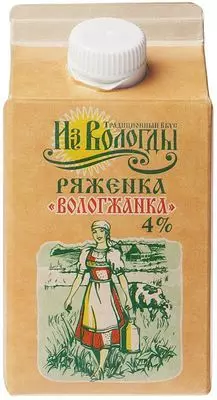 Ряженка Вологжанка 4% жир. 470г купить в Москве с доставкой на дом от ...