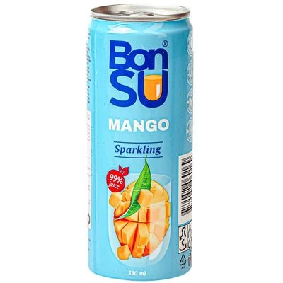Напиток газированный с соком Манго Bonsu без сахара 330мл-0}