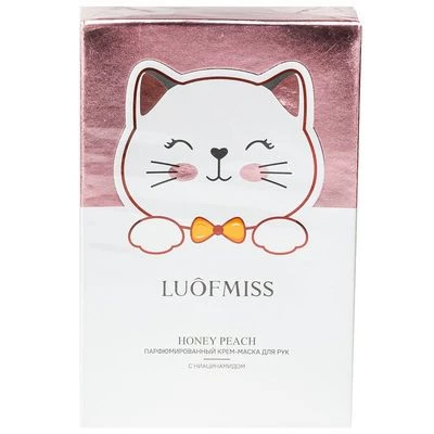 Крем-маска для рук с ниацинамидом Luofmiss Медовый персик 80г-1}