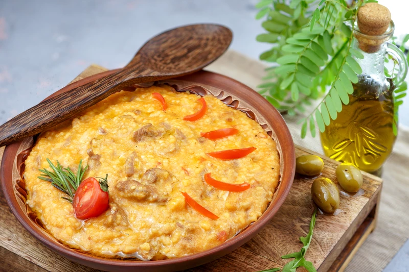 Греческая паста Трахана с индейкой