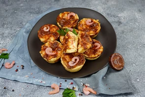 Мини-киш с креветками