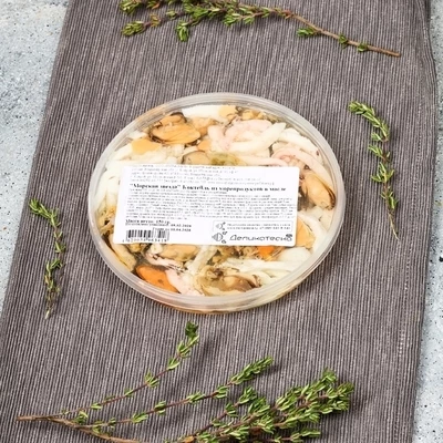 Коктейль из морепродуктов в масле Морская звезда Деликатеска 150г -1}