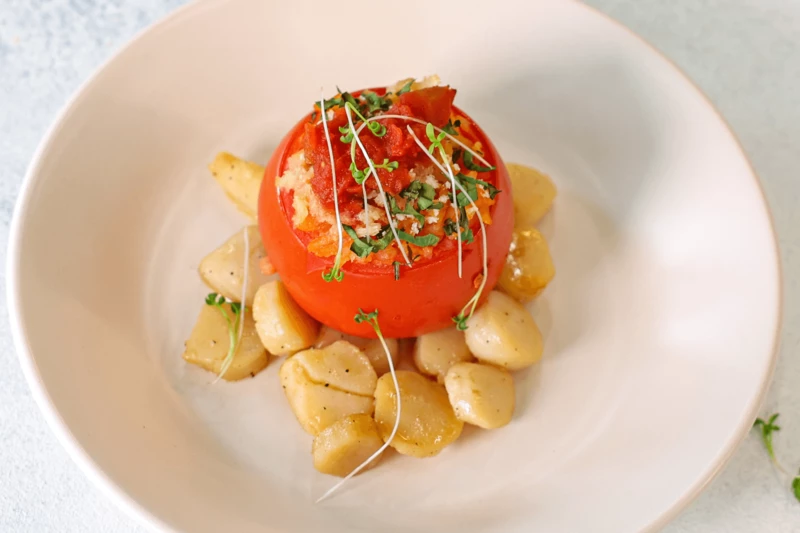 Гемиста с гребешками