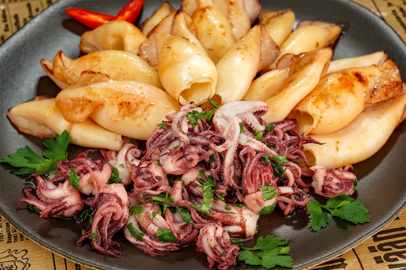 Как приготовить кальмар-мини лолиго