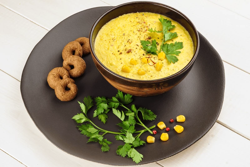 Крем-суп из кукурузы на кокосовых сливках