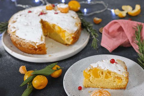 Пирог с мандаринами в духовке рецепт с фото пошагово