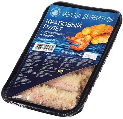 ФАСОВКА Крабовый рулет с креветкой и сыром с/м 225г-1}