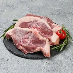 Стейк из седла на кости ягненка фермерского охлажденный ~500г