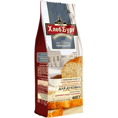 Мучная смесь ХлебБург Хлеб многозерновой немецкий 400г-0}