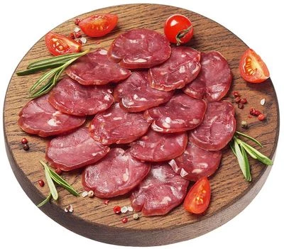 Колбаса из оленя нарезка сыровяленая 75г-0}