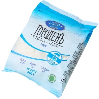 Творог рассыпчатый ГороденЪ 1% жир. 340г-1}