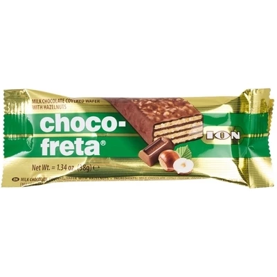 Вафли Chocofreta в молочном шоколаде с лесным орехом Греция 38г-0}