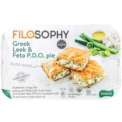 Пирог греческий с луком-пореем и сыром фета Ioniki Греция 550г-0}