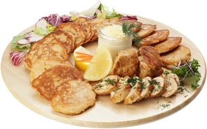 Драники с икрой трески