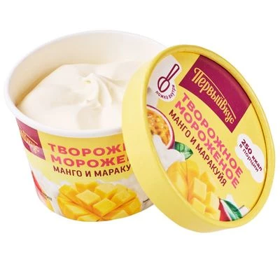 Мороженое с манго и маракуйей творожное 7.5% жир. 135г-0}