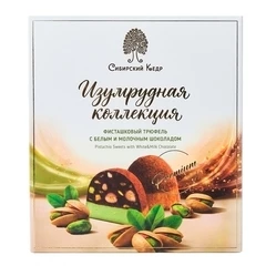 Фисташковый трюфель с белым и молочным шоколадом Сибирский Кедр 100г