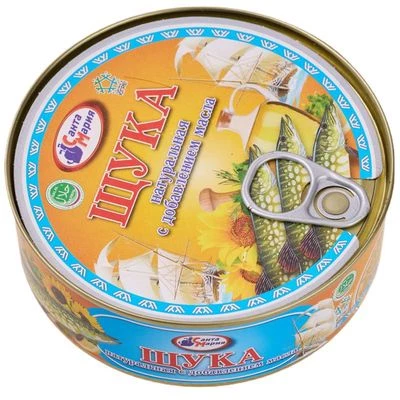 Щука натуральная с добавлением масла Санта Мария 230г-1}