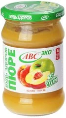 Пюре яблочно-персиковое без добавления сахара стерилизованное Будь здоров 280г 