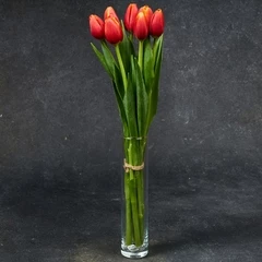 Букет красно-желтых тюльпанов 7шт