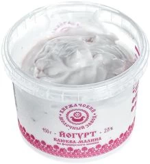 Йогурт с клюквой и малиной 2.8% жир. 450г 