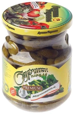 Огурцы маринованные пикули 440мл -0}