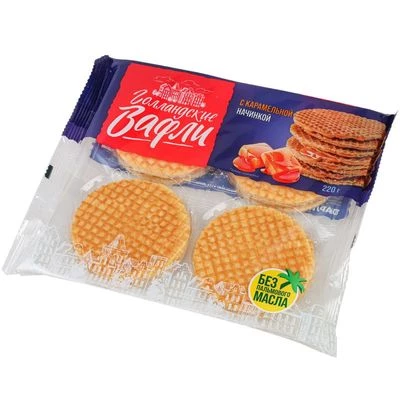 Голландские вафли Tasti Дарлетто карамель 220г-1}