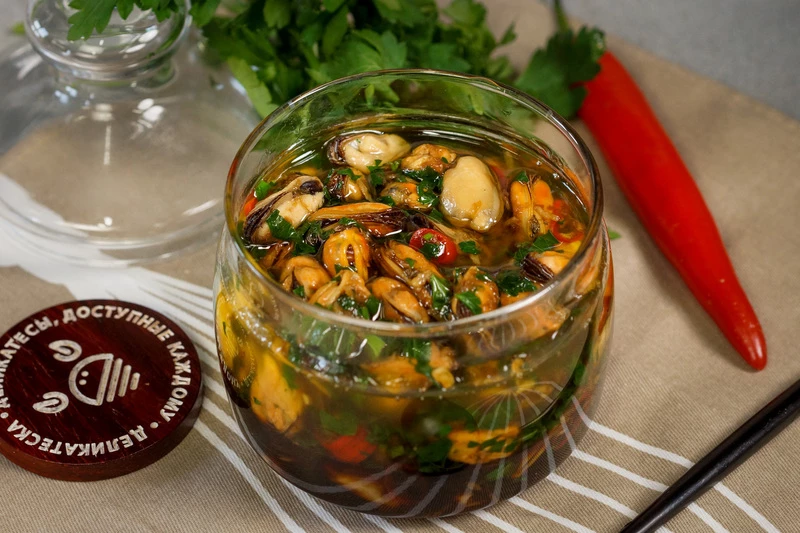 Мидии маринованные