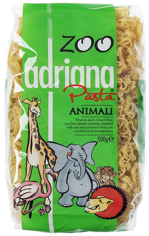 Макаронные изделия Zoo animali Adriana Чехия 500г макаронные изделия фигурные animali zoo adriana pasta 500 г