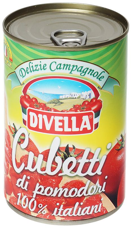 Томаты Cubetti резаные очищенные в собственном соку Италия 400г томаты резаные federici в собственном соку 425 мл