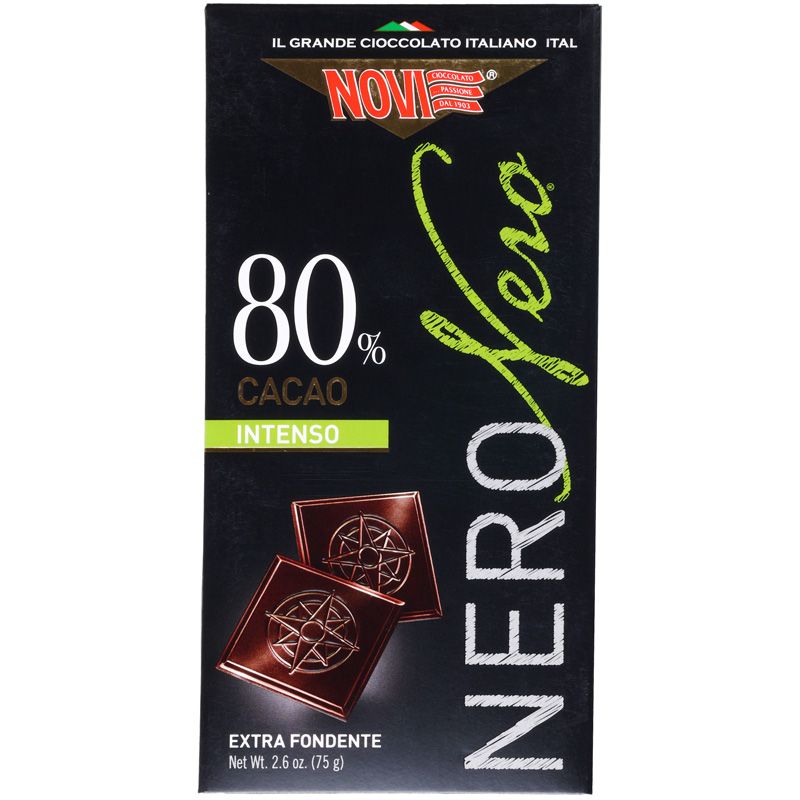 Шоколад Novi Nero горький 80% жир. какао 75г шоколад темный novi nero малина миндаль 75 г
