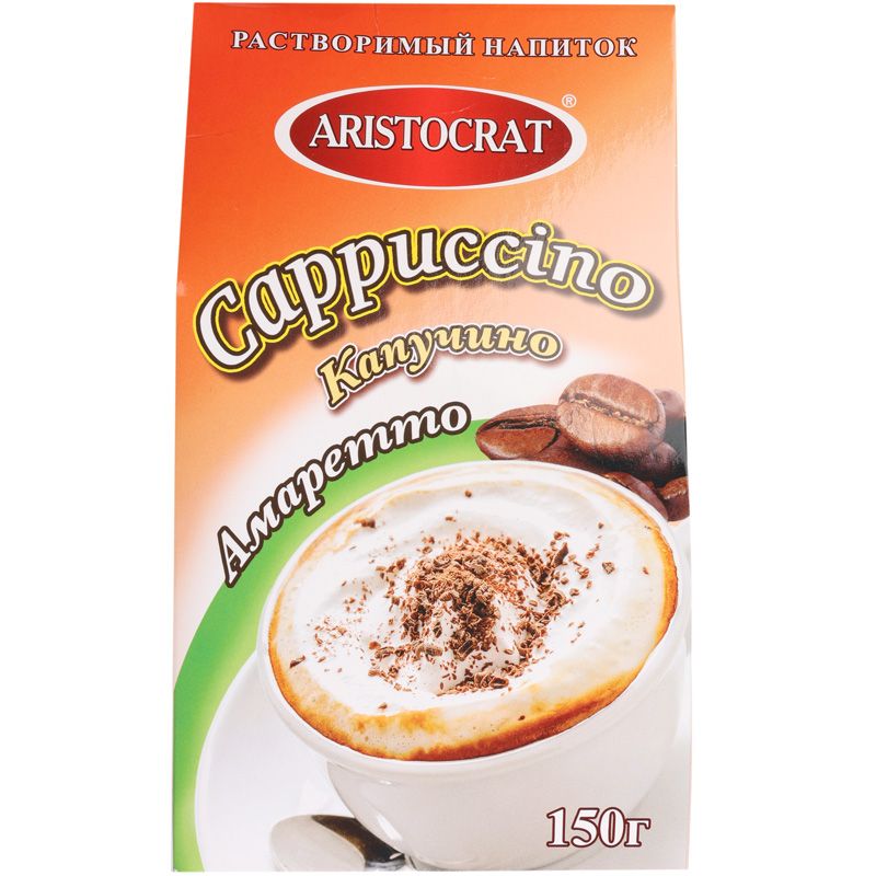 Капучино растворимый Амаретто 150г кофейный напиток леовит американо с овсяным молоком 15 г