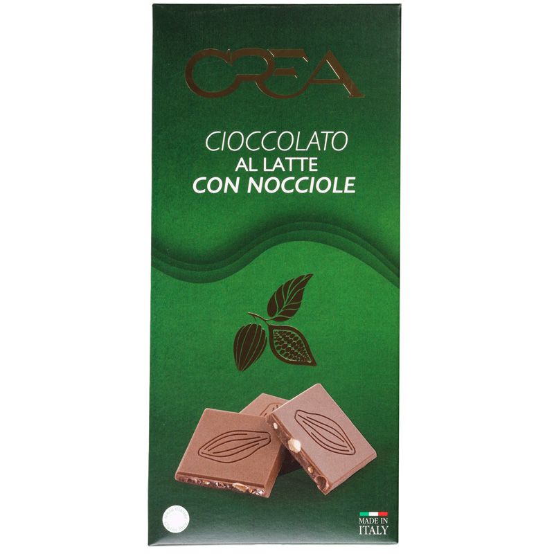 Шоколад молочный Crea Classic Line с кусочками фундука 100г