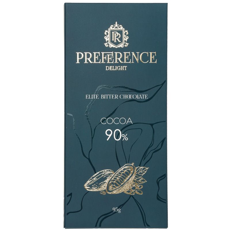 Шоколад горький Prefrence Delight Элитный 90% 95г шоколад горький бабаевский элитный 200 г