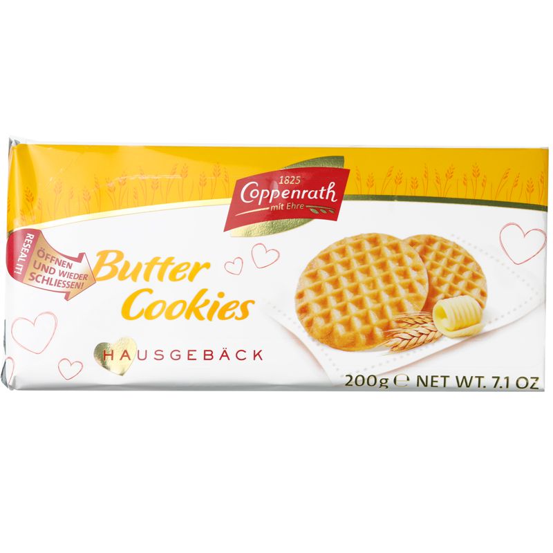 Печенье сливочное Coppenrath Butter Cookies 200г butter cookies shokrum 180g