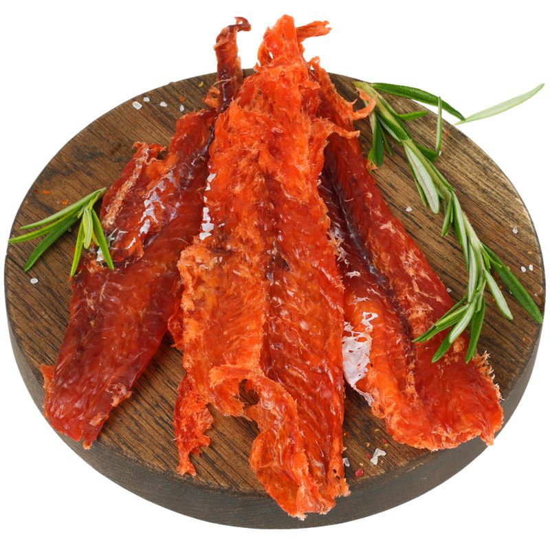 Минтай солено-сушенный филе карамелька красная Деликатеска 100г янтарная рыбка пузан солено сушеная филе спинки 100г