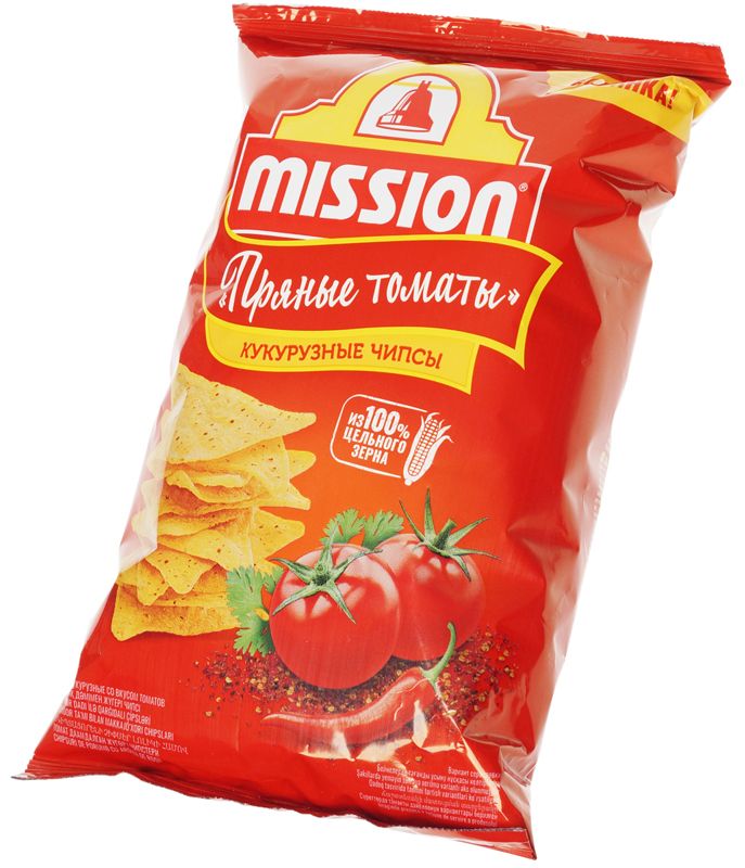 чипсы кукурузные mission краб 90 г Чипсы кукурузные со вкусом томатов MISSION 90г