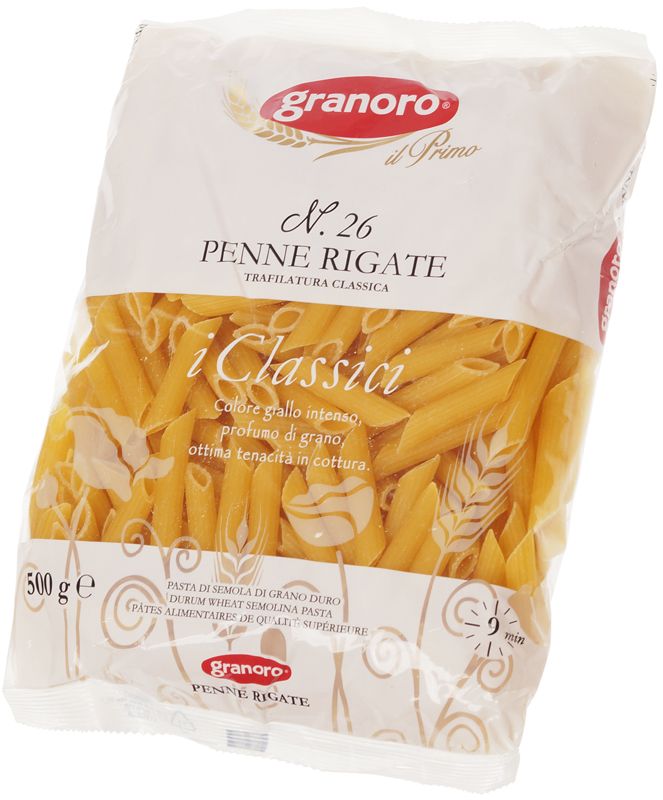 Макаронные изделия из твердых сортов пшеницы GranOro I Classici №26 Пенне Ригате 500г