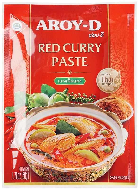 Паста Карри красная AROY-D 50г паста карри зеленая aroy d таиланд 50г