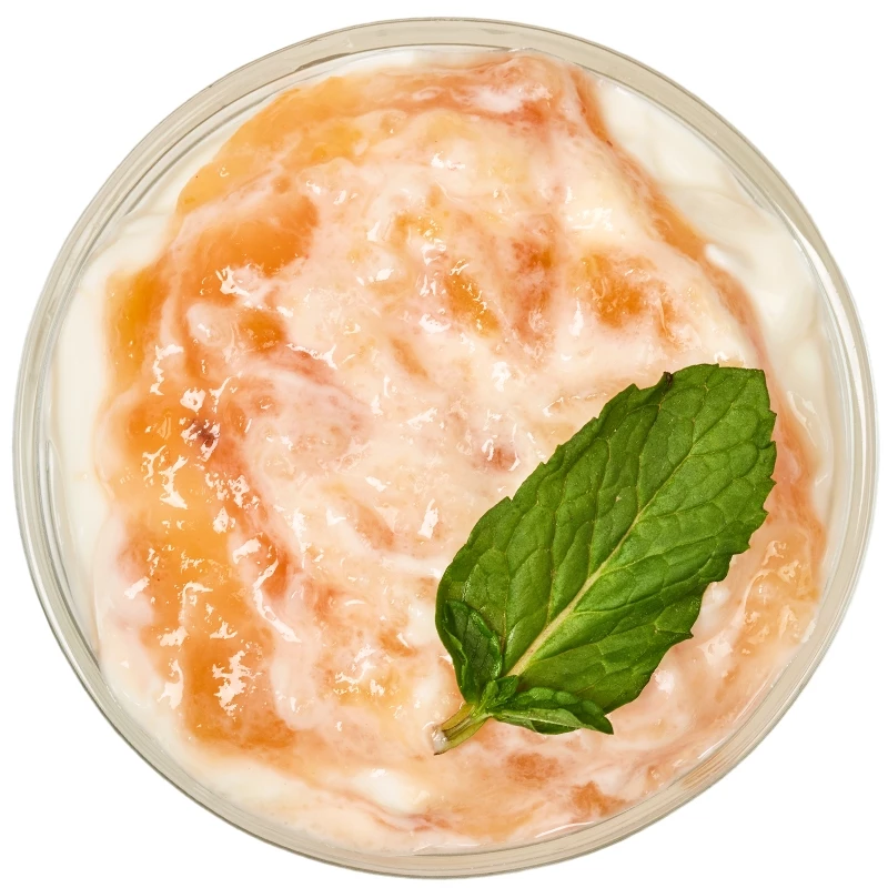 Йогурт Греческий с персиковым вареньем 5% жир. Деликатеска 200г