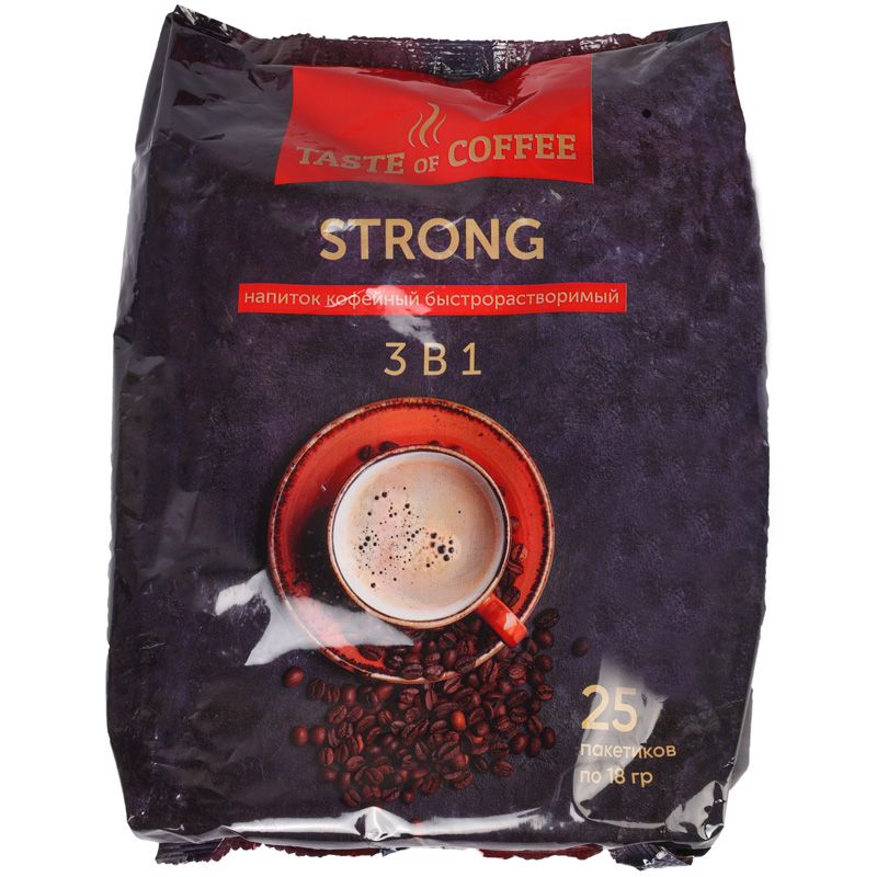 Кофейный напиток растворимый Strong 3в1 450г леовит напиток кофейный растворимый американо 15 гр