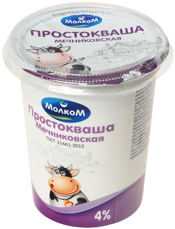 Простокваша Мечниковская 4% жир. термостатная 350г простокваша из цельного молока молочная культура 3 5 4 5% 500 г