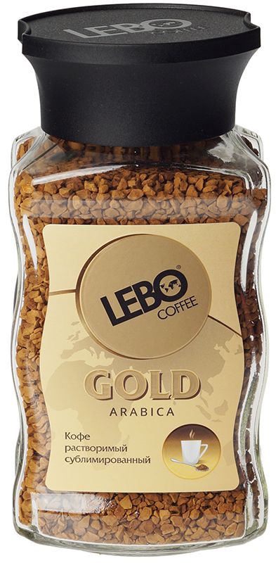 Кофе Lebo Gold арабика растворимый 100г кофе растворимый lebo extra 100 г