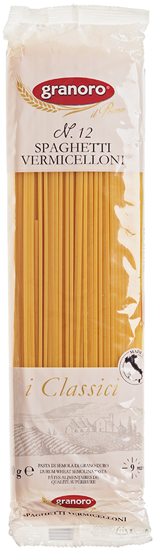 Макаронные изделия №12 Спагетти из твердых сортов пшеницы Италия 500г