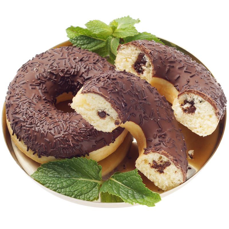 Пончик Донатс с шоколадной начинкой 138г пончики донатс с клубничной начинкой 140г 2шт