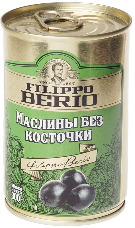 Маслины без косточки Filippo Berio 300г оливки filippo berio без косточки 300 г