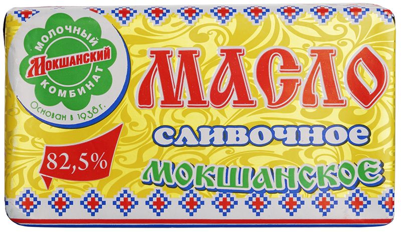 Масло сливочное Мокшанское несоленое 82.5% жир. 185г