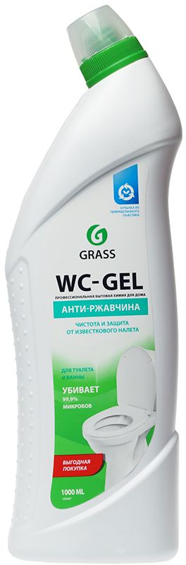 Средство для сантехники WC-Gel Анти-ржавчина 1000мл средство для чистки сантехники wc gel канистра 5 3 кг